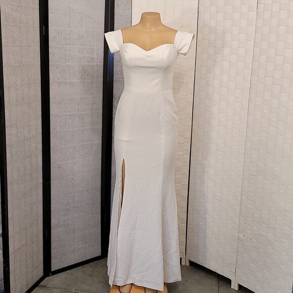 BRAND NEW DRESS THE POPULATION LOGAN OFF-THE-SHOULDER SWEETHEART DRESS - Picture 3 of 16